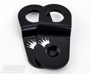 Subaru WRX STI Radiator Stay - Turbo XS - Billet Aluminum - Black - `15-`19